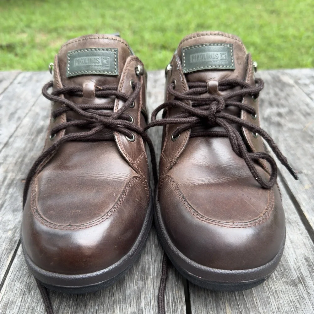 Pikolinos Men's 43 US 9.5-10 Brown Leather Oxford Comfort Walking Shoes Spain - Picture 6 of 8